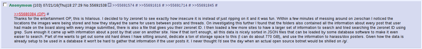 "An 8chan Post"